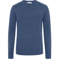 FTC CASHMERE Softer Kaschmirpullover mit Rippbündchen und O-Neck in XXL von FTC CASHMERE