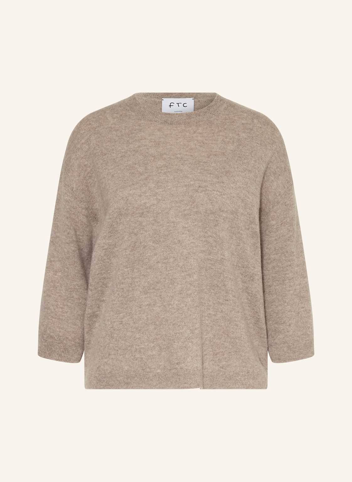 Ftc Cashmere Cashmere-Pullover Mit 3/4-Arm beige Ftc Cashmere Cashmere-Pullover Mit 3/4-Arm beige von FTC CASHMERE