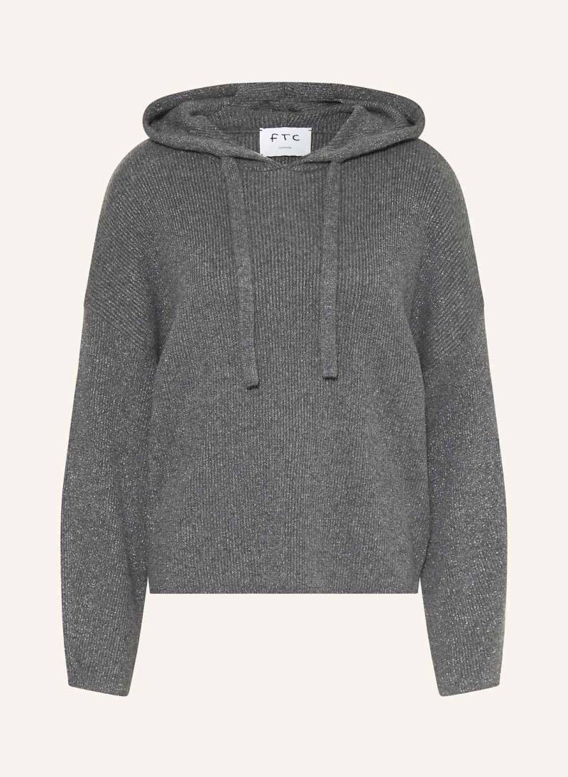 Ftc Cashmere Strick-Hoodie Aus Cashmere Mit Glitzergarn grau von FTC CASHMERE