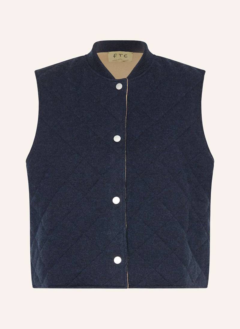 Ftc Cashmere Strickweste Mit Cashmere blau Ftc Cashmere Strickweste Mit Cashmere blau von FTC CASHMERE