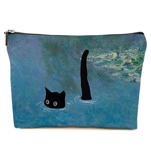 Lustige Make-up-Tasche mit Tiermotiven für Damen, lustige Reise-Kosmetiktasche mit Reißverschluss für Tochter, Schwester, Bestie, 01 SwimmingCat, 9.8 x 7.2 Lustige Make-up-Tasche mit Tiermotiven für Damen, lustige Reise-Kosmetiktasche mit Reißverschluss für Tochter, Schwester, Bestie, 01 SwimmingCat, 9.8 x 7.2 von FTIRPW