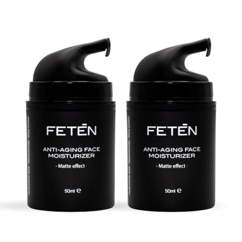 FETĒN Gesichtscreme Männer – Feuchtigkeitsspendende Anti-Falten Creme mit Hyaluronsäure – Anti-Aging & Mattierende Gesichtspflege – Tages- & Nachtcreme Männer – Hautpflege gegen Akne 50ml (2er Pack) FETĒN Gesichtscreme Männer – Feuchtigkeitsspendende Anti-Falten Creme mit Hyaluronsäure – Anti-Aging & Mattierende Gesichtspflege – Tages- & Nachtcreme Männer – Hautpflege gegen Akne 50ml (2er Pack) von FTN FETEN