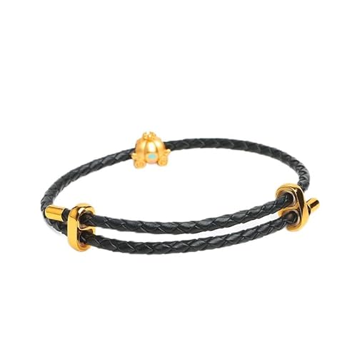 FTPZTINX Leder Armband Herr,3 Mm Verstellbares Handgewebtes Modisches Lederseilarmband, Großes Lochperlenseil, Einfaches Lederarmband, Für Frauen Und Männer, Schwarz FTPZTINX Leder Armband Herr,3 Mm Verstellbares Handgewebtes Modisches Lederseilarmband, Großes Lochperlenseil, Einfaches Lederarmband, Für Frauen Und Männer, Schwarz von FTPZTINX