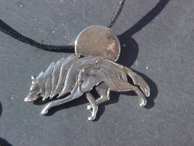 Wolf Und Vollmond Anhänger Kam Design in Sterling Silber Free U S Versand Wolf Und Vollmond Anhänger Kam Design in Sterling Silber Free U S Versand von FTRKAM