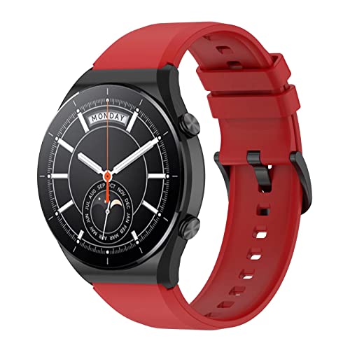 FTRONGRT 22mm Uhrenarmband Kompatibel mit Amazfit GTR 2e, Weiches Silikonarmband, Ersatzarmband für Amazfit GTR 2e.Rot von FTRONGRT