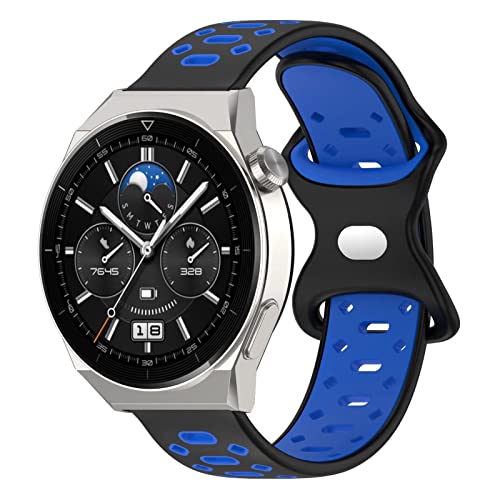 FTRONGRT 22mm Uhrenarmband Kompatibel mit Honor Watch GS Pro, Weiches Silikonarmband, Ersatzarmband für Honor Watch GS Pro.Dunkelblau von FTRONGRT
