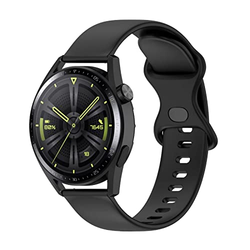 FTRONGRT 22mm Uhrenarmband Kompatibel mit Mibro Watch X1, Weiches Silikonarmband, Ersatzarmband für Mibro Watch X1.Schwarz von FTRONGRT