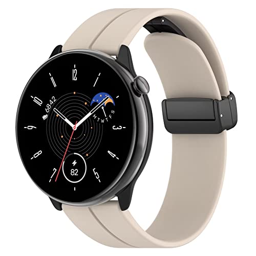 FTRONGRT 22mm Uhrenarmband Kompatibel mit Xiaomi Watch S2, Weiches Silikonarmband, Ersatzarmband für Xiaomi Watch S2-Schwarze Schnalle Sternfarbe von FTRONGRT