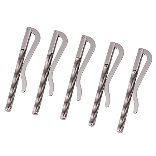 FTVOGUE Hochglänzende Silberbrieftasche Springclip, 5 PCs Geldclip für Lederbrieftasche, Anti-Geld Spring-Clamp/Holder für Rechnungen und Essentielle Noten von FTVOGUE