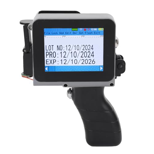Mini -Inkjet -Drucker, Handheld Tragbarer Gen -Gun, 4,3 Zoll Touchscreen für QR -Code, Barcode von FTVOGUE