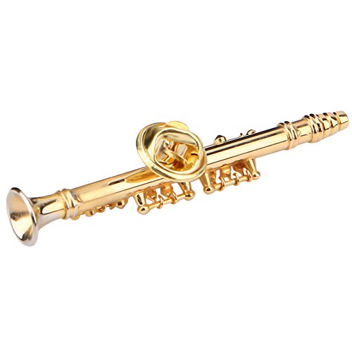 FTVOGUE Vergoldung Klarinette Golden Elegant Brosche Musikinstrument Brosche mit Geschenkbox von FTVOGUE