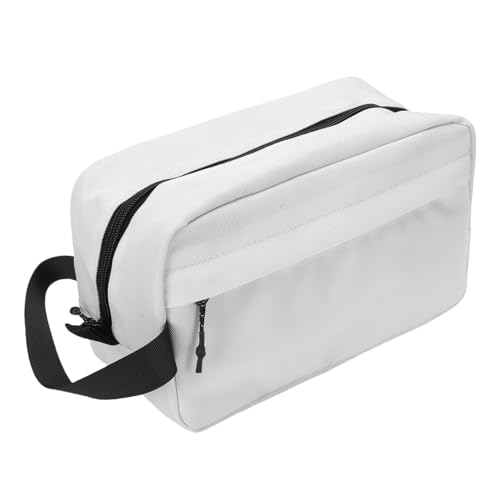FTVOGUE Water Proof Toilettenbeutel, Männer Rasieren Hängende Supplies Organisator, Reisegeschäftsreise mit Maschentaschen 24,5 X 15 X 11 cm (White) von FTVOGUE