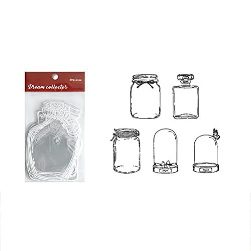 Transparente Getrocknete Blumenhesezeichen, 20 Prozent Transparent Getrocknete Blumenhesezeichen Hausgemachte Schöne Blumenhesezeichen Getrocknete Blumenflasche, Lesezeichen (Typ 1) von FTVOGUE