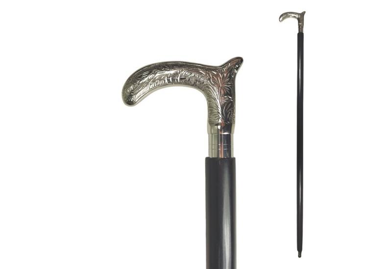 FTWdesign Frackstock Klassischer Spazierstock aus Holz mit graviertem Griff aus Metall von FTWdesign