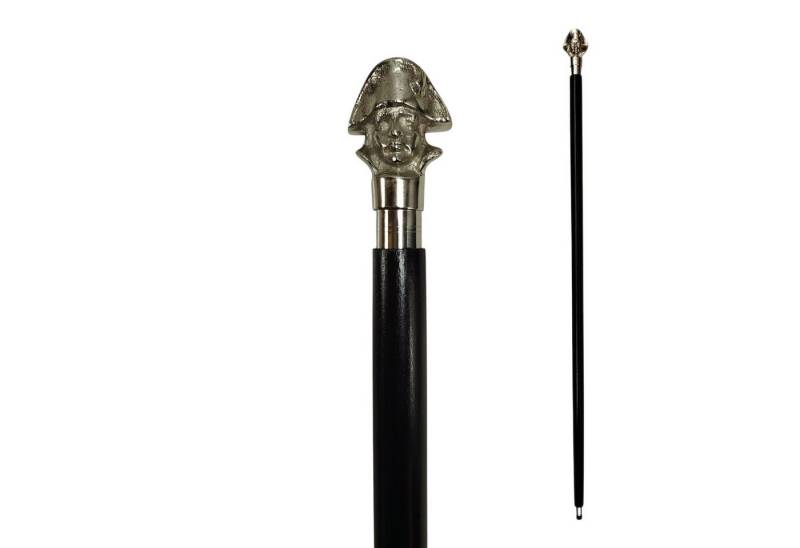 FTWdesign Frackstock Napoleon Bonaparte Spazierstock aus Holz mit silbernem Griff Metall von FTWdesign