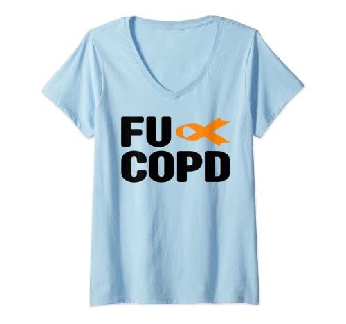 Damen FU COPD Shirt - FU COPD Awareness Shirt, COPD Bewusstsein T-Shirt mit V-Ausschnitt Damen FU COPD Shirt - FU COPD Awareness Shirt, COPD Bewusstsein T-Shirt mit V-Ausschnitt von FU COPD - COPD Hero Awareness Apparel.