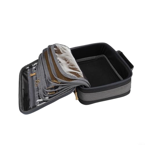 FUANA Aufbewahrungstasche aus Oxford-Stoff, wasserdicht, mehrere Taschen, Angel-Organizer mit gepolstertem Gurt für Outdoor-Angelausrüstung, Schwarz FUANA Aufbewahrungstasche aus Oxford-Stoff, wasserdicht, mehrere Taschen, Angel-Organizer mit gepolstertem Gurt für Outdoor-Angelausrüstung, Schwarz von FUANA