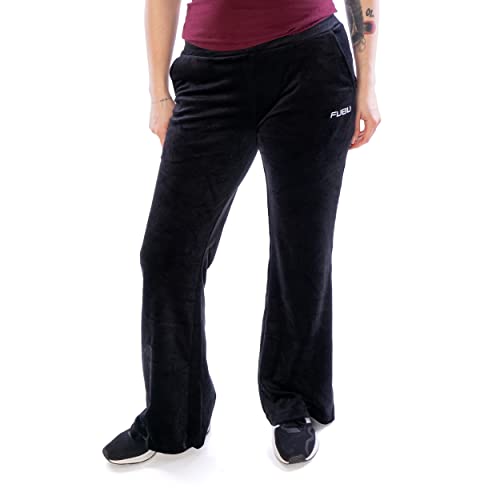 FUBU Corporate Velours Hose Damen Jogginghose schwarz L von FUBU