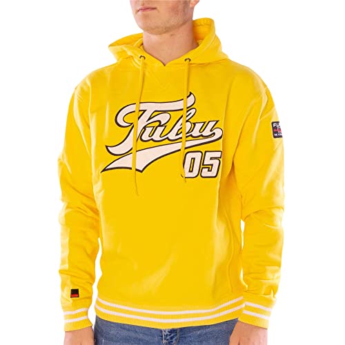 FUBU Varsity SSL Hooded Sweatshirt Herren Hoodie Kapuzenpullover gelb S von FUBU