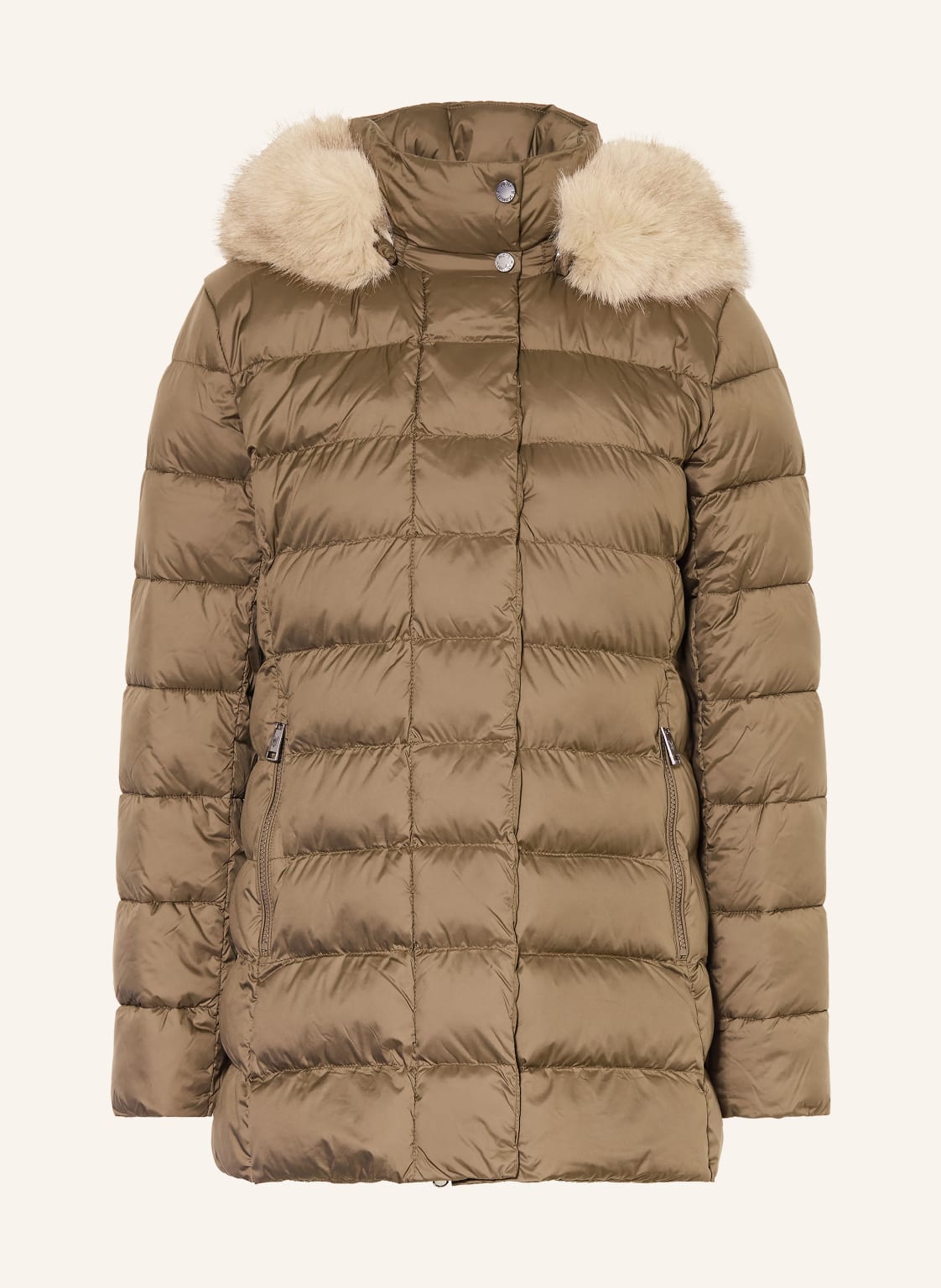 Fuchs Schmitt Steppjacke Mit Kunstfell Und Abnehmbarer Kapuze gruen von FUCHS SCHMITT