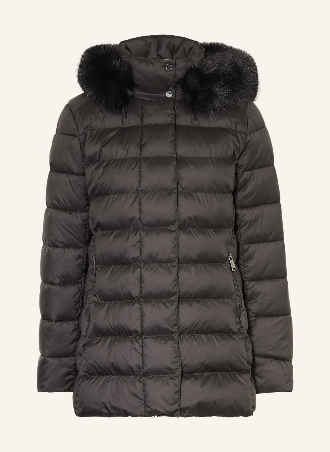 Fuchs Schmitt Steppjacke Mit Kunstfell Und Abnehmbarer Kapuze schwarz von FUCHS SCHMITT