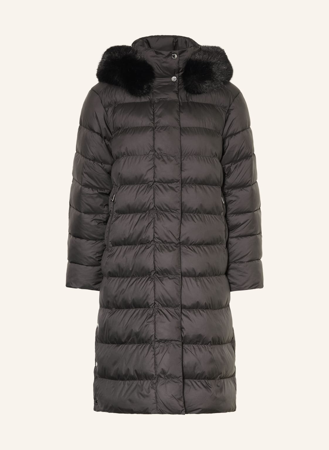 Fuchs Schmitt Steppmantel Mit Kunstfell Und Abnehmbarer Kapuze schwarz von FUCHS SCHMITT
