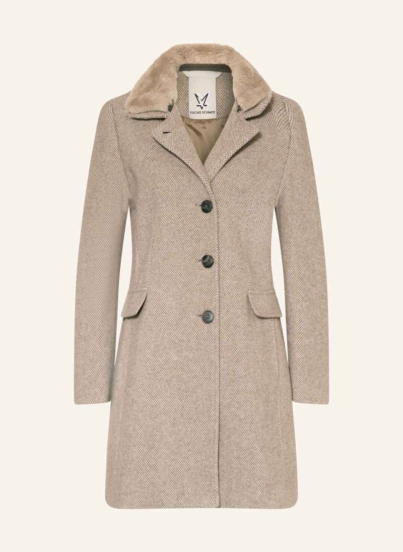 Fuchs Schmitt Wollmantel Mit Abnehmbarem Kunstfell beige Fuchs Schmitt Wollmantel Mit Abnehmbarem Kunstfell beige von FUCHS SCHMITT