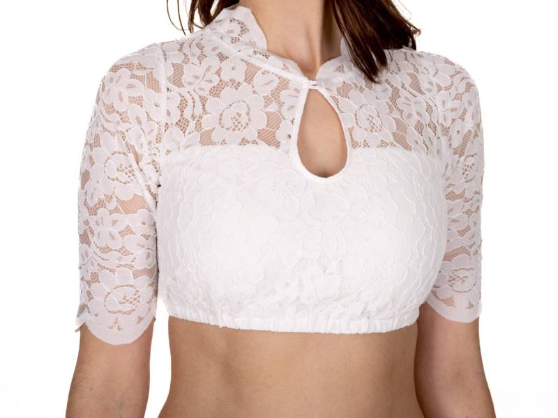 FUCHS Dirndlbluse Dirndlbluse Brigitte natur-weiß (1-tlg) aus zarter Spitze von FUCHS