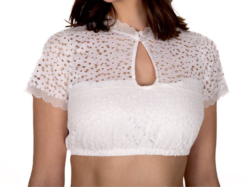 FUCHS Dirndlbluse Dirndlbluse Eva natur-weiß (1-tlg) aus zarter Spitze von FUCHS