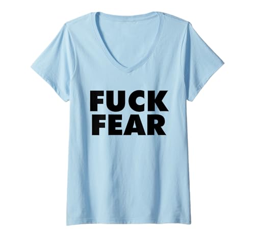 Damen FUCK FEAR T-Shirt mit V-Ausschnitt Damen FUCK FEAR T-Shirt mit V-Ausschnitt von FUCK FEAR