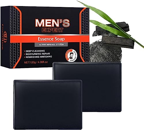 Gfouk Activated Charcoal Circulation Elevating Soap, Activated Charcoal Black Soap Bar,Fat Burning Anti-Cellulite Full Body Slimming Soap for Men (2 pcs) von FUDGIO