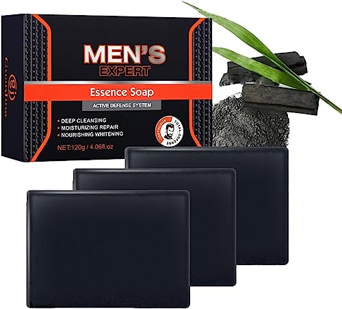 Gfouk Activated Charcoal Circulation Elevating Soap, Activated Charcoal Black Soap Bar,Fat Burning Anti-Cellulite Full Body Slimming Soap for Men (3 pcs) von FUDGIO