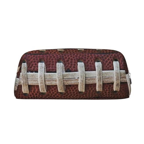 FUFIZU American Football Schnürsenkel-Druck-Bleistiftbeutel, PVC, Unisex, Kosmetiktasche, kleine Schmuckaufbewahrungstasche, silber, Einheitsgröße, Kindergepäck von FUFIZU