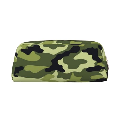 FUFIZU Federmäppchen mit Camouflage-Motiv, PVC, Unisex, Kosmetiktasche, kleine Schmuckaufbewahrungstasche, gold, Einheitsgröße, Kindergepäck von FUFIZU