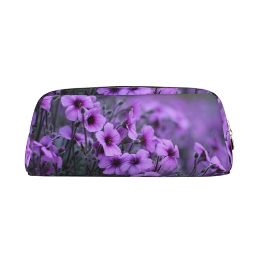 FUFIZU Federmäppchen mit Lavendel-Blumenstrauß-Druck, PVC, Unisex, Kosmetiktasche, kleine Schmuckaufbewahrungstasche, gold, Einheitsgröße, Kindergepäck von FUFIZU