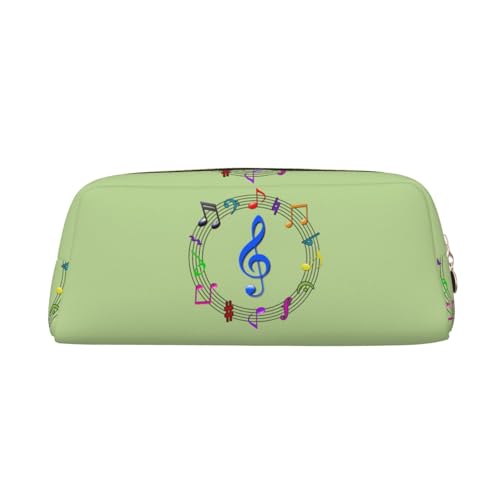 FUFIZU Federmäppchen mit Musikdruck, PVC, Unisex, Kosmetiktasche, kleine Schmuckaufbewahrungstasche, gold, Einheitsgröße, Kindergepäck von FUFIZU