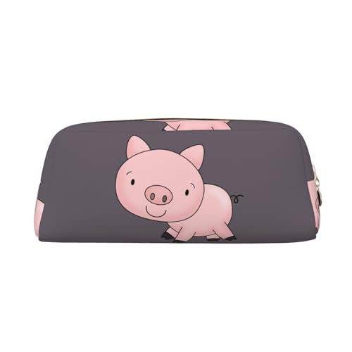 FUFIZU Federmäppchen mit Schweinchen-Druck, PVC, Unisex, Kosmetiktasche, kleine Schmuck-Aufbewahrungstasche, gold, Einheitsgröße, Kindergepäck von FUFIZU