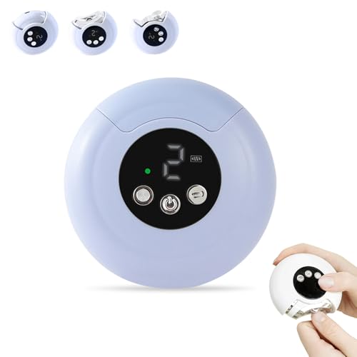 Elektrischer Nagelknipser, 2 in 1 Elektrische Nagelfeile mit Polierer, 2-Gang Nagelknipser Elektrisch, USB Nagelknipser Fußnägel Wiederaufladbar, für Baby Kinder Erwachsene (Lila) von FUFRE
