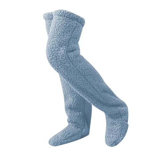 Kuschelsocken Damen Fuzzy Socks Kuschel Socken Overknee Kuschelsocken Plüschwärme Lange Socken Kuschelsocken Beinwärmer für Frauen Männer über Knie hoch Socken Winter von FUFRE