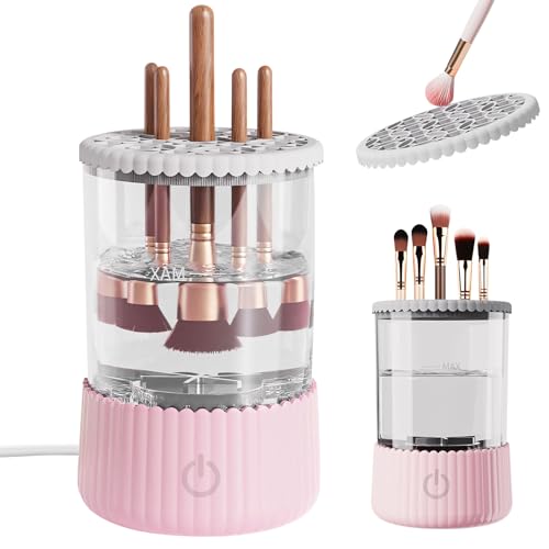 Pinselreiniger Make Up, Tiefenreinig Make Up Pinsel Reiniger elektrisch, 7500 U/min USB Pinsel Reinigungsgerät, tragbar Clean Girl Stuff, für Make-up-Pinseln/Schwamm Powder (A1) von FUFRE