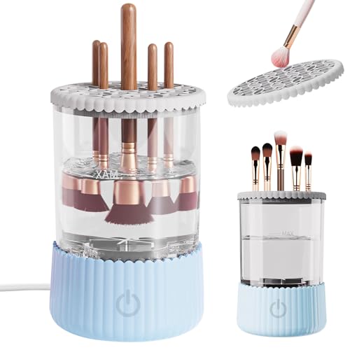 Pinselreiniger Make Up, Tiefenreinig Make Up Pinsel Reiniger elektrisch, 7500 U/min USB Pinsel Reinigungsgerät, tragbar Clean Girl Stuff, für Make-up-Pinseln/Schwamm Powder (A2) von FUFRE