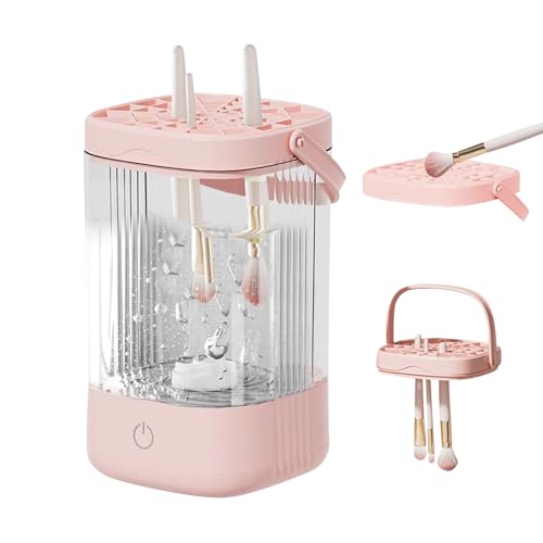 Pinselreiniger Make Up, Tiefenreinig Make Up Pinsel Reiniger elektrisch, 7500 U/min USB Pinsel Reinigungsgerät, tragbar Clean Girl Stuff, für Make-up-Pinseln/Schwamm Powder (B2-ohne Waschmittel) von FUFRE
