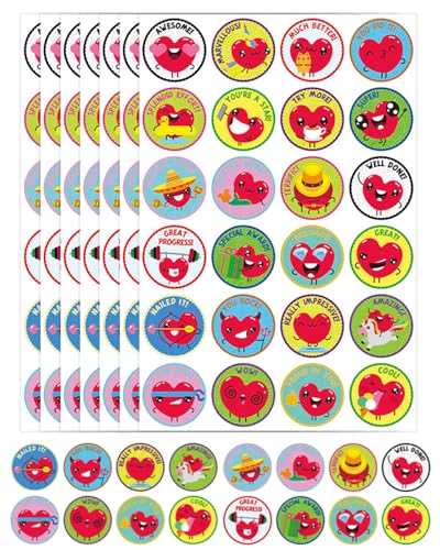 FUGLUS 1200 Stück Smile Aufkleber Sticker Klein,Emoji Sticker Belohnungssticker Meme Sticker Lehrer,Sticker Belohnung Smile Sticker für Lehrer Moderationskarten für Kinder(mehrere Smileys) von FUGLUS