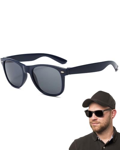 FUGLUS 1pcs Sonnenbrille Herren Damen Polarisiert Retro Stil Rechteckig Vintage Klassisch Unisex UV400 Cat 3 CE von FUGLUS