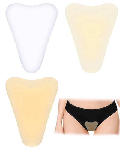 FUGLUS 3 PCS Cameltoe Einlage,Silikon Camel Toe Concealer,Wiederverwendbarer Camel Toe Slip,Selbstklebender Anti Cameltoe Slip,Bequemer Cameltoe Einlage,Für Badeanzug,Bikini,Leggings,Jeans von FUGLUS