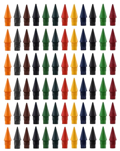 FUGLUS 72Pcs Unendlicher Bleistift Minen, Farbige Wechselköpfe, Unendliche Austauschbare Nachfüllungen, Leicht Abwischbarer Tintenloser Bleistift Minen Ewig zum Schüler Zeichnung und von Schülern von FUGLUS