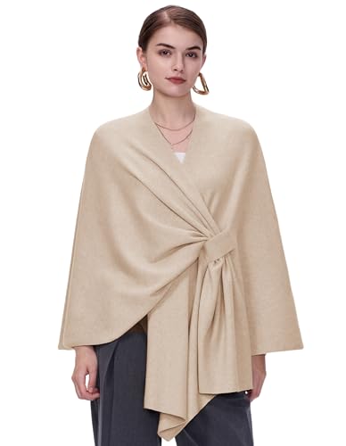 FUGREEN Schal für Damen, groß, warm, gekreuzte Vorderseite, Poncho, Pullover, elegant, Hochzeit, Reise, Schal, Umhang für Herbst, Winter, Frühling, Barley Twist, Einheitsgröße FUGREEN Schal für Damen, groß, warm, gekreuzte Vorderseite, Poncho, Pullover, elegant, Hochzeit, Reise, Schal, Umhang für Herbst, Winter, Frühling, Barley Twist, Einheitsgröße von FUGREEN