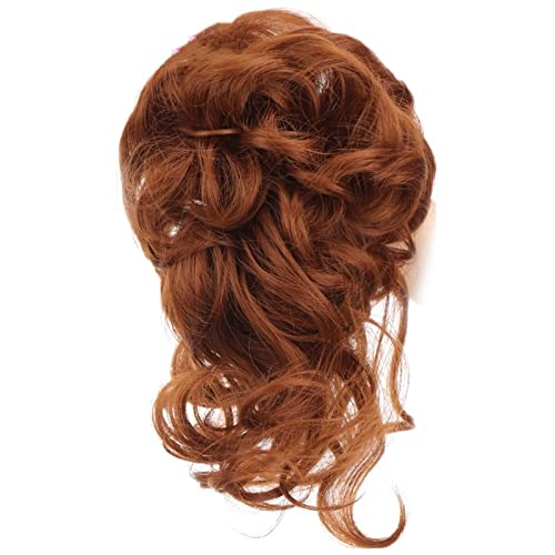 Bun Haarteile Wellenförmiger Pferdeschwanz, synthetischer Chignon for Frauen, unordentlicher Dutt, Haarteil, Haargummi, superlange, zerzauste Hochsteckfrisur, Haarverlängerung mit elastischem Band, lo von FUHAI-666