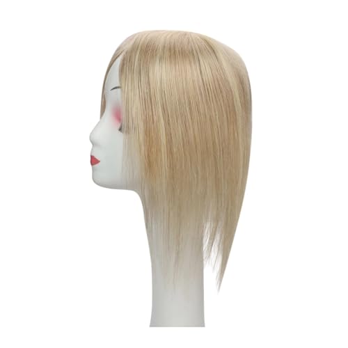 Haartopper für Frauen Haar-Topper for Frauen, Haarausfall-Abdeckung, Mono-Basis-Oberteil mit PU-beschichtetem Echthaar, glatte Haarteile, Clip-in-Toupet aus maschinellem Remy-Haar Haarteil Topper Toup von FUHAI-666