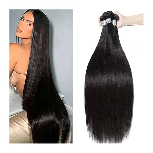 Human Hair Bundles 10A Brasilianische Gerade Haar Bundles 1/3/4 Pcs Gerade Menschliches Haar Bundles 8-32 Zoll Remy Menschliches Haar Extensions for schwarze Frauen human hair weave (Color : Straight von FUHAI-666